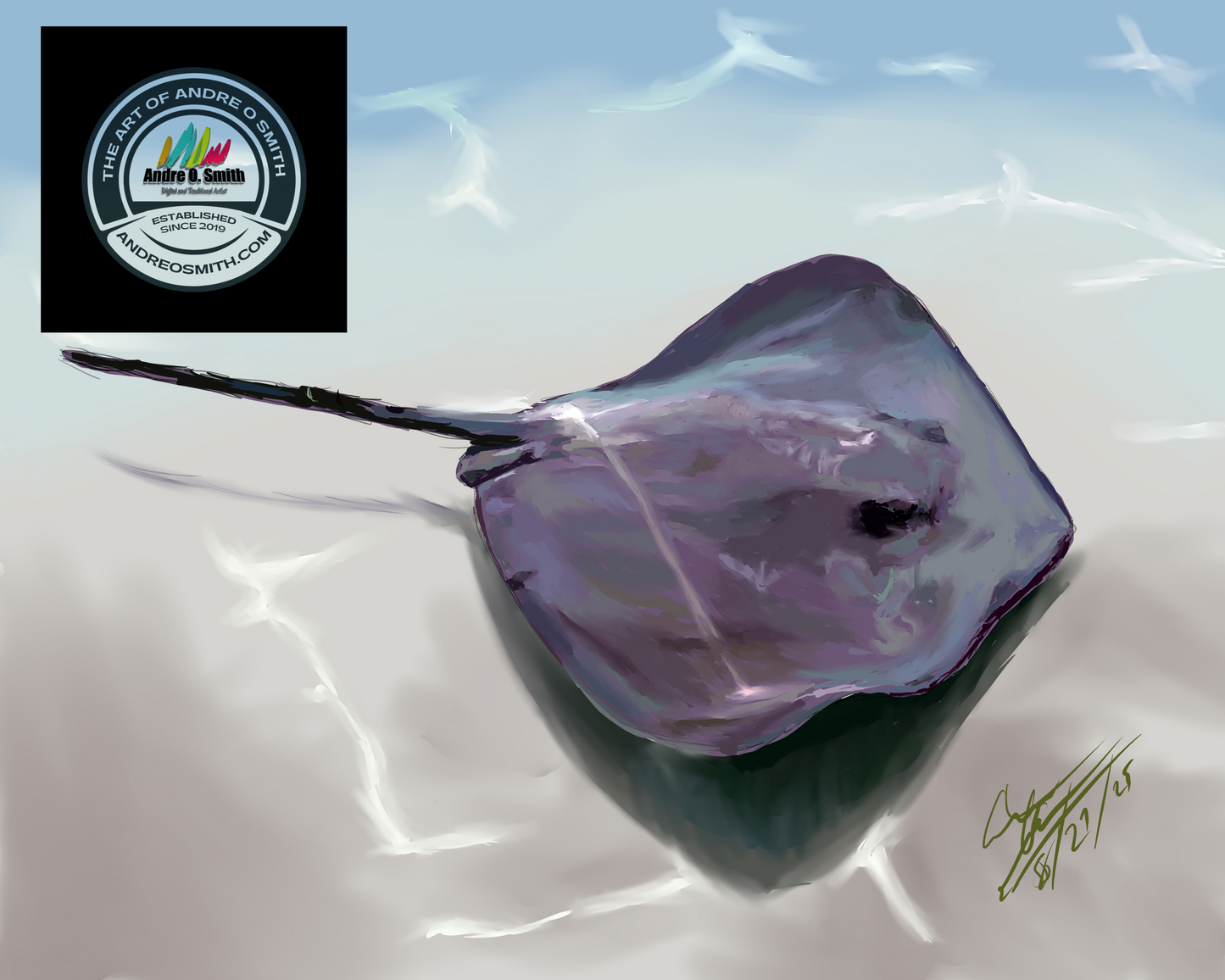 Awaiting Stingray - 16 x 20 Framed Print