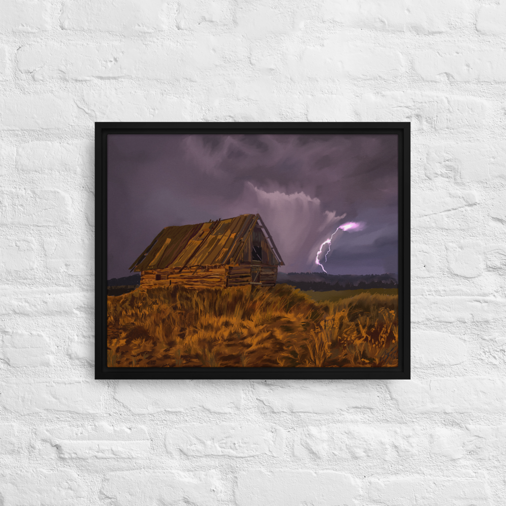 Abandoned In The Storm - Framed canvas