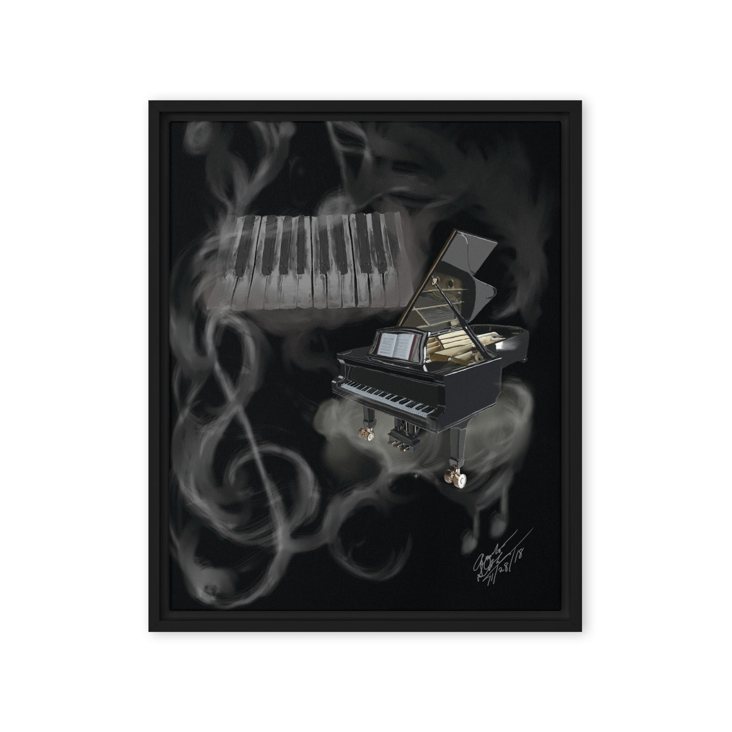 Piano Soul - Framed Canvas