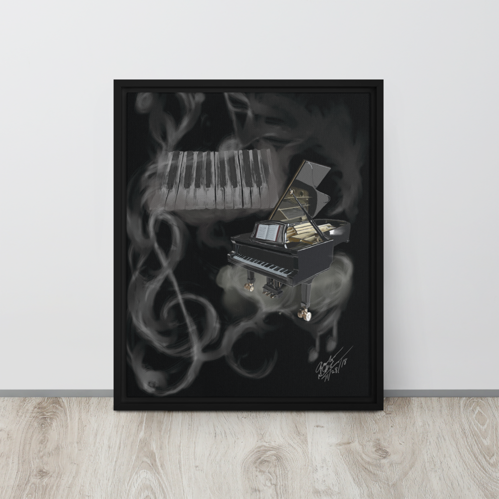 Piano Soul - Framed Canvas