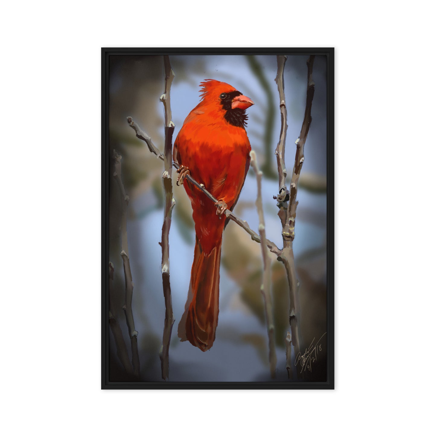 Proud Cardinal - Framed Canvas