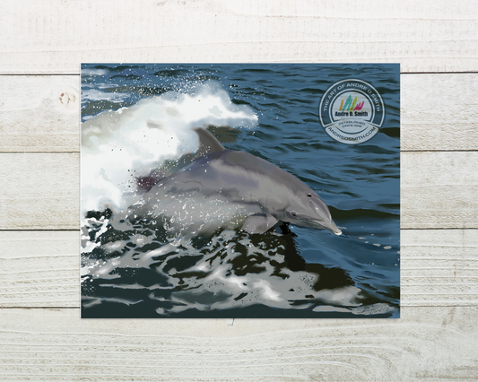 Cruisin' Dolphin - 8 x 10 - Open Edition Print