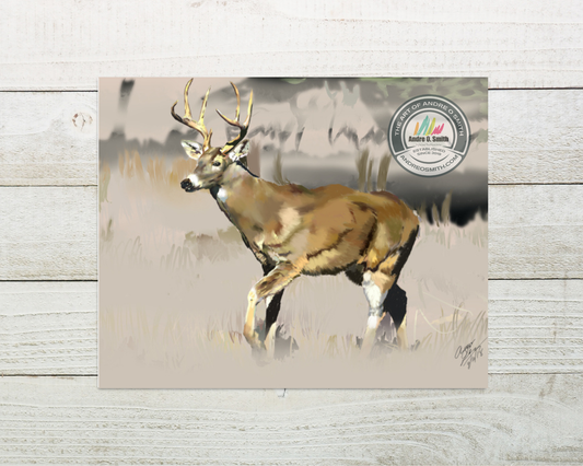Deer On Alert - 8 x 10 Open Edition Print