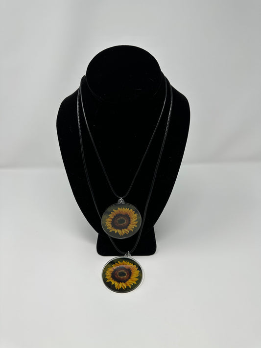 Sunflower - Acrylic Charm Necklace