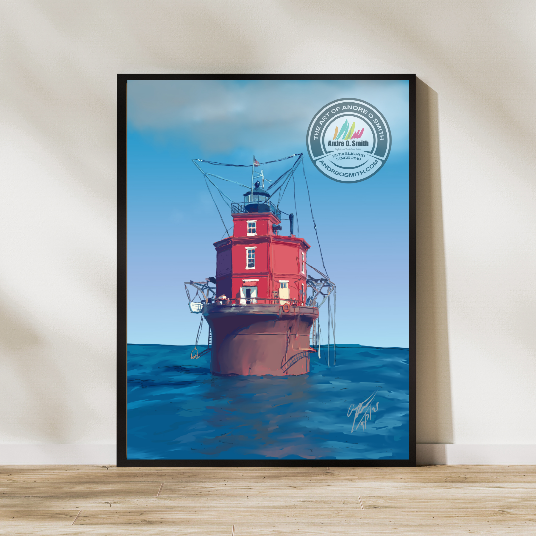 Wolf Trap Lighthouse - 16 x 20 Framed Print
