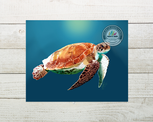 Sea Turtle In Peace - 8 x10 Open Edition Print