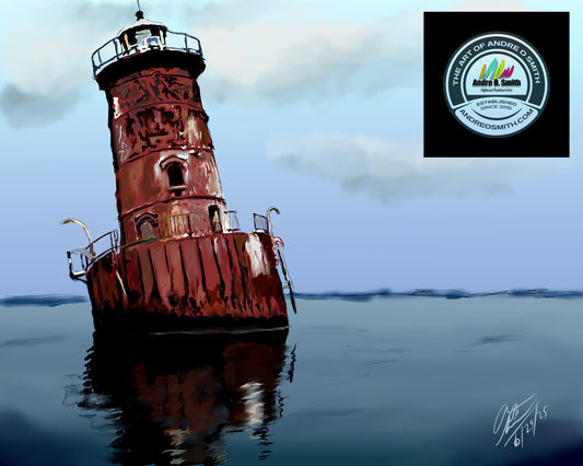 Sharps Island Lighthouse - 16 x 20 Framed Print