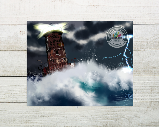 Sharps Island Lighthouse: The Storm - 8 x 10 Open Edition Print