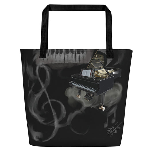 Piano Soul - All-Over Print Large Tote Bag