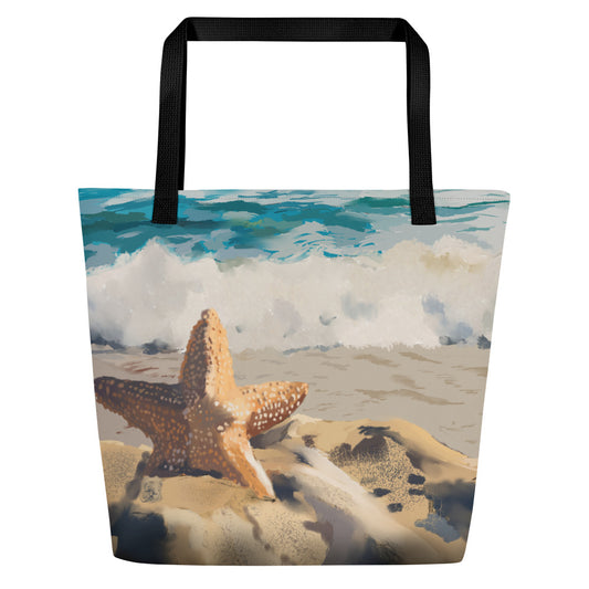 Starfish Series No. 2 - All-Over Print Large Tote Bag