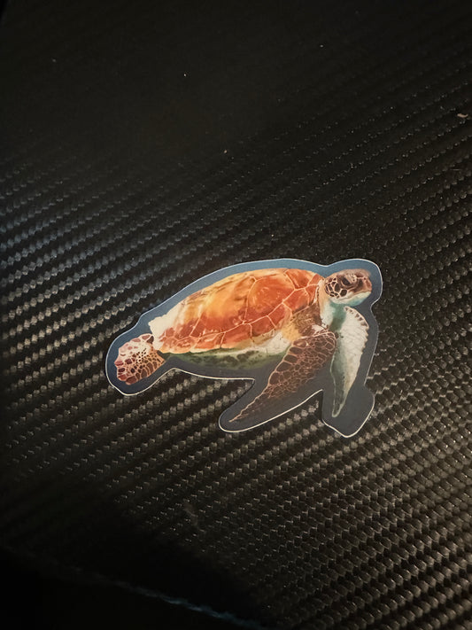 Sea Turtle In Peace - Die-Cut Stickers
