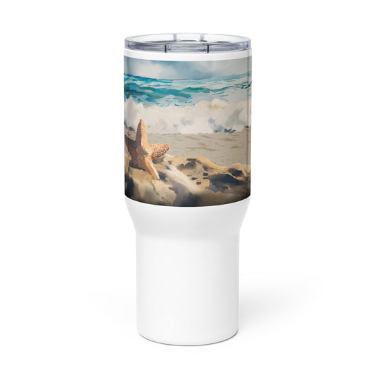 Starfish Series No. 2 - Travel mug with a handle